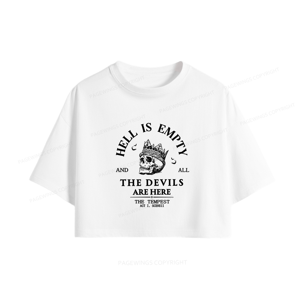 Pagewings Hell Is Empty And All The Devils Are Here Women Crop Tops