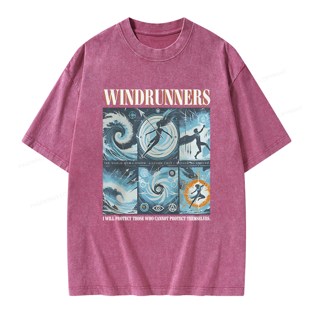 Pagewings Windrunners Unisex Washed T-shirt