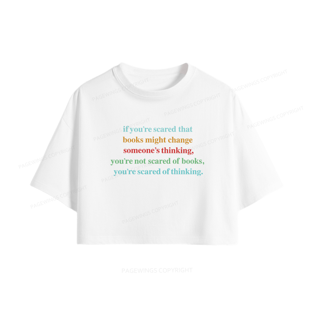 Pagewings Censorship Social Justice Shirt Booktrovert Women Crop Tops