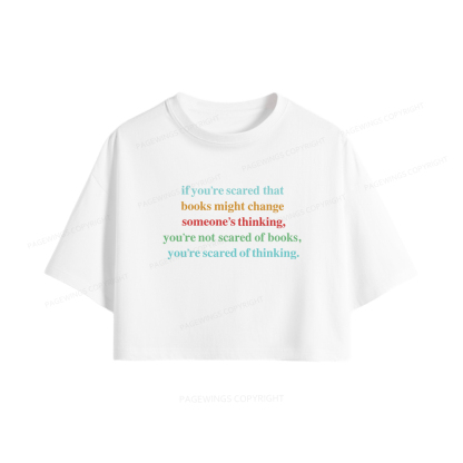 Pagewings Censorship Social Justice Shirt Booktrovert Women Crop Tops