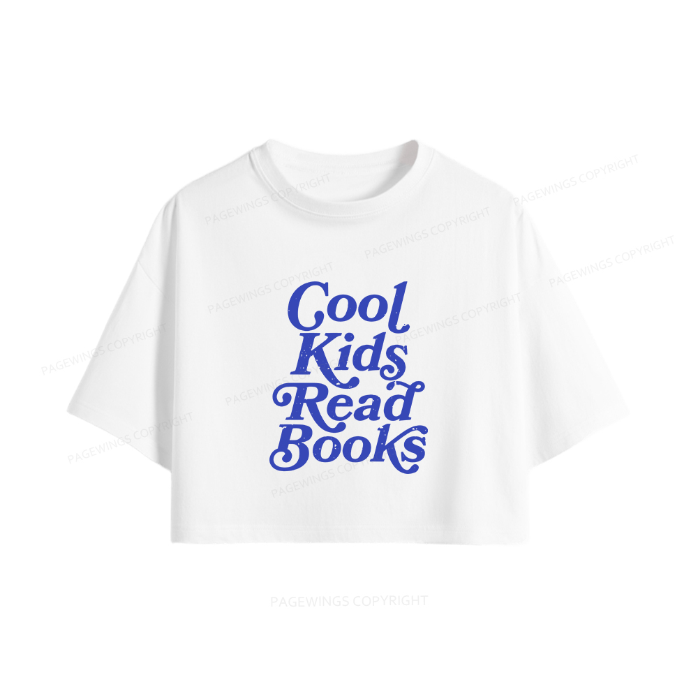 Pagewings Cool Kids Read Books Women Crop Tops