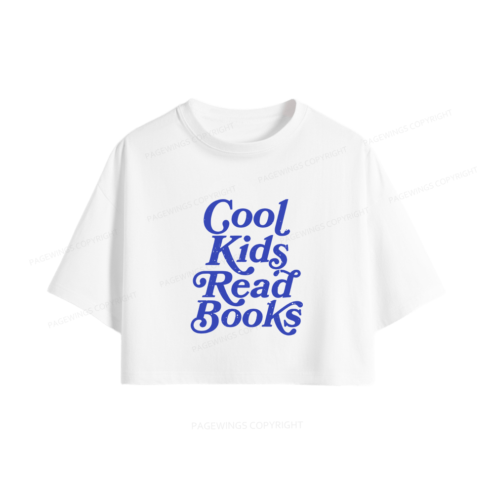Pagewings Cool Kids Read Books Women Crop Tops