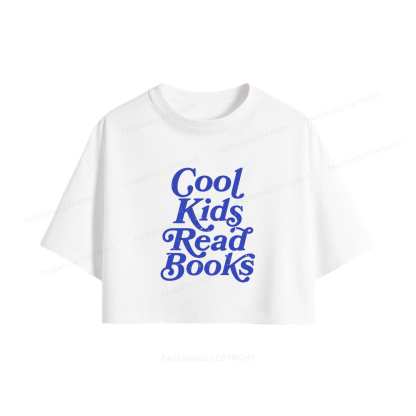 Pagewings Cool Kids Read Books Women Crop Tops