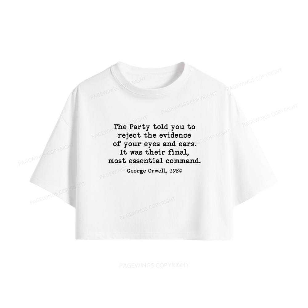 Pagewings It Was Their Final Most Essential Command Women Crop Tops