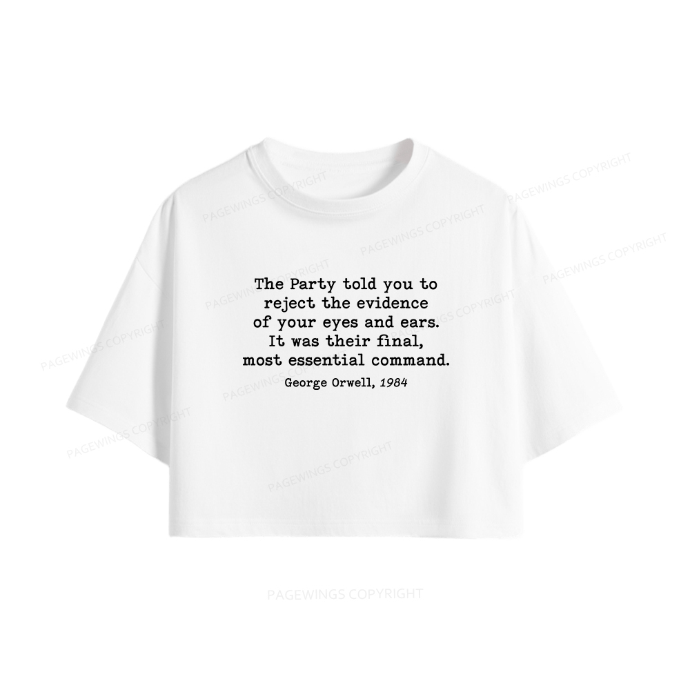 Pagewings It Was Their Final Most Essential Command Women Crop Tops