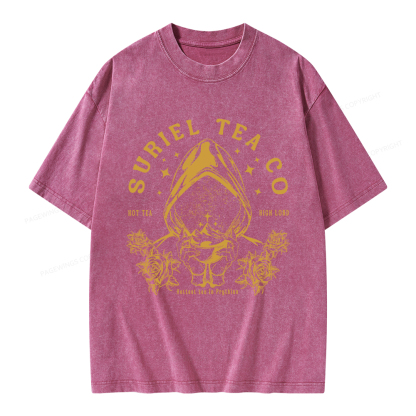 Pagewings Suriel Tea Co Unisex Washed T-shirt
