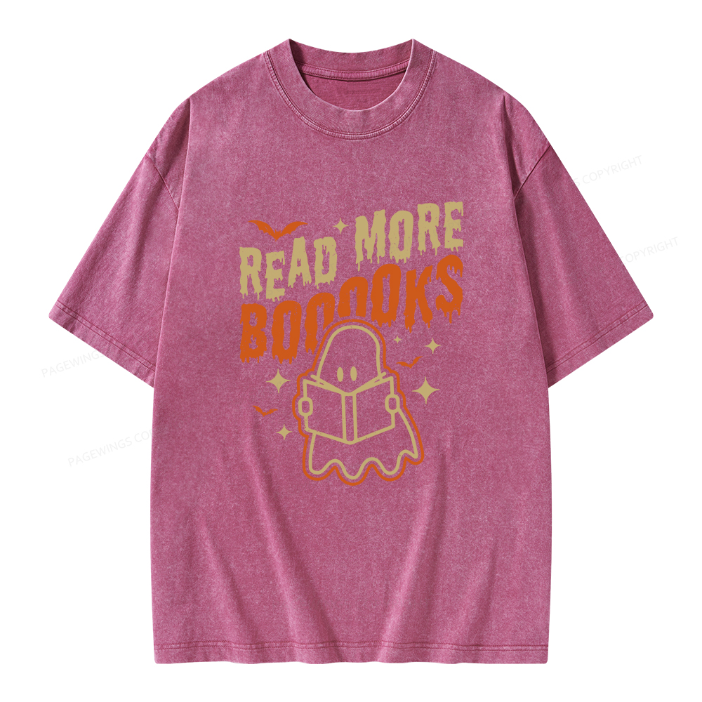 Pagewings Read More Booooks Unisex Washed T-shirt