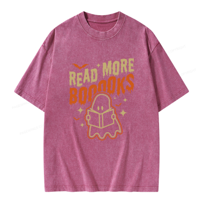 Pagewings Read More Booooks Unisex Washed T-shirt