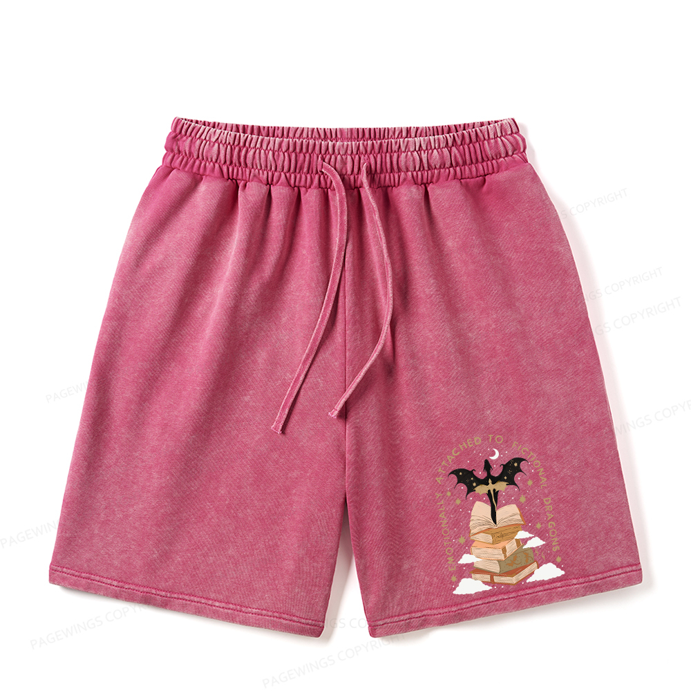 Pagewings Fantasy Romance Reader Gift Romantacy Unisex Washed Shorts