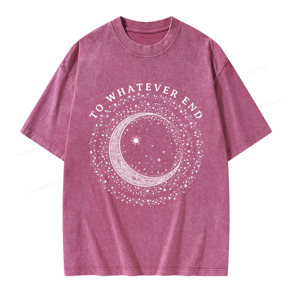 Pagewings To Whatever End Unisex Washed T-shirt
