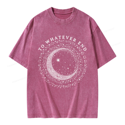 Pagewings To Whatever End Unisex Washed T-shirt