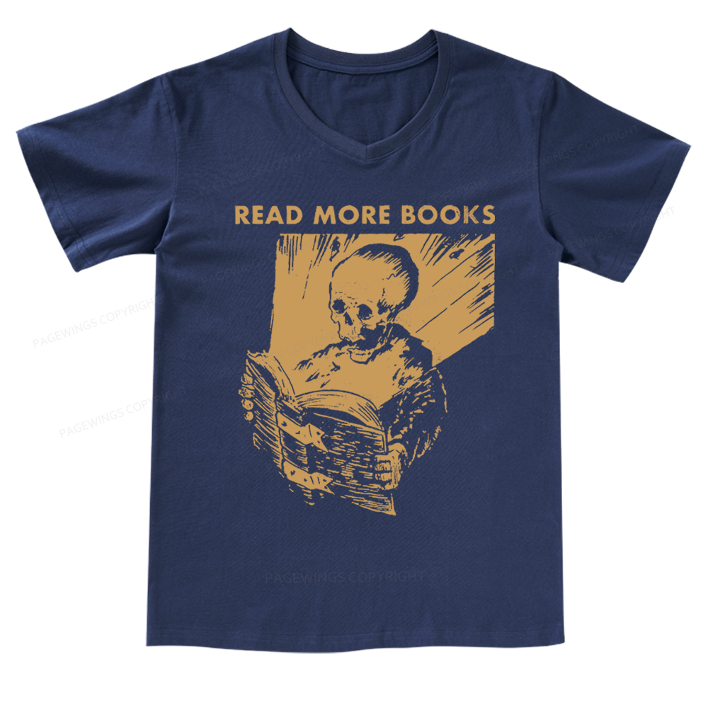 Pagewings Read More Books V-neck T-shirt