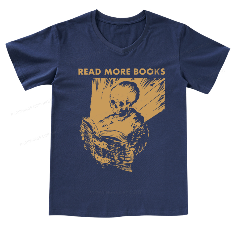 Pagewings Read More Books V-neck T-shirt