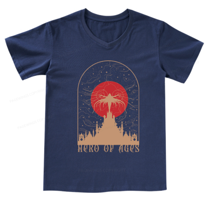 Pagewings Mist Bookish V-neck T-shirt