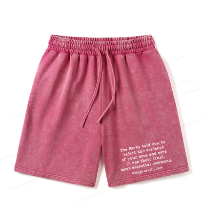 Pagewings It Was Their Final Most Essential Command Unisex Washed Shorts