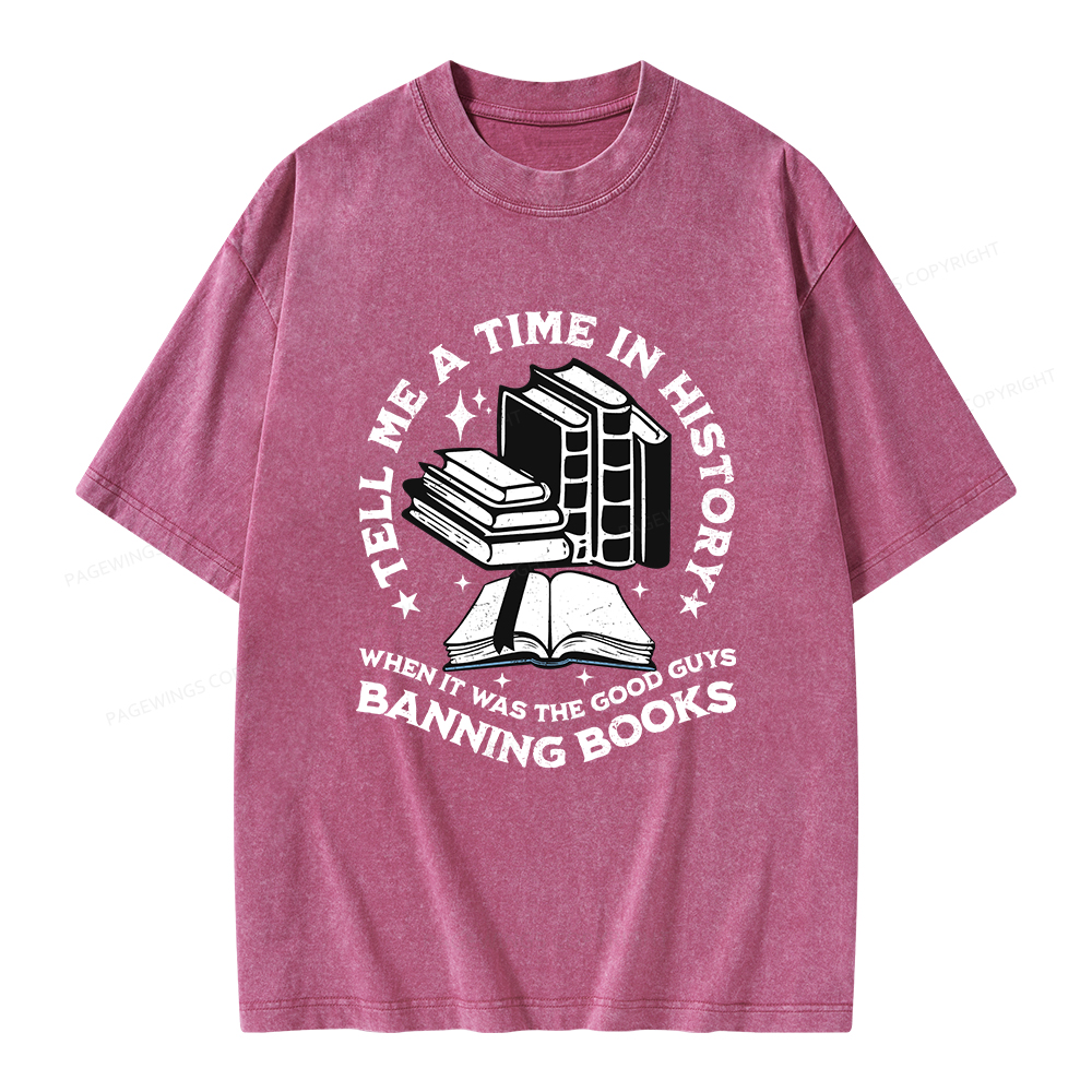 Pagewings When It Was The Good Guys Banning Books Unisex Washed T-shirt