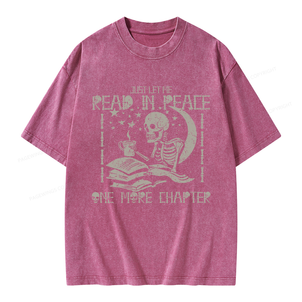 Pagewings Just Let Me Read In Peace Unisex Washed T-shirt