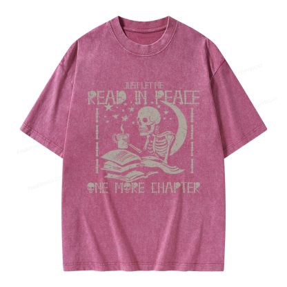 Pagewings Just Let Me Read In Peace Unisex Washed T-shirt