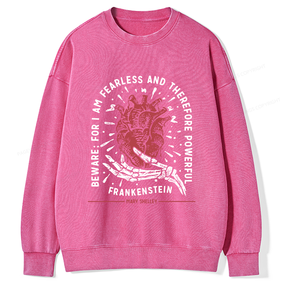 Pagewings For I Am Fearless And Therefore Powerful Unisex Washed Sweatshirt