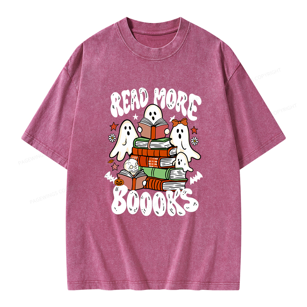 Pagewings Read More Boooks Unisex Washed T-shirt