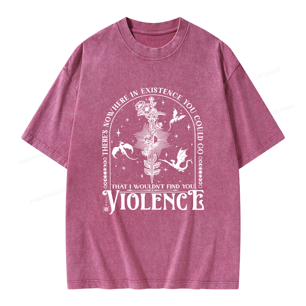 Pagewings Violence Unisex Washed T-shirt
