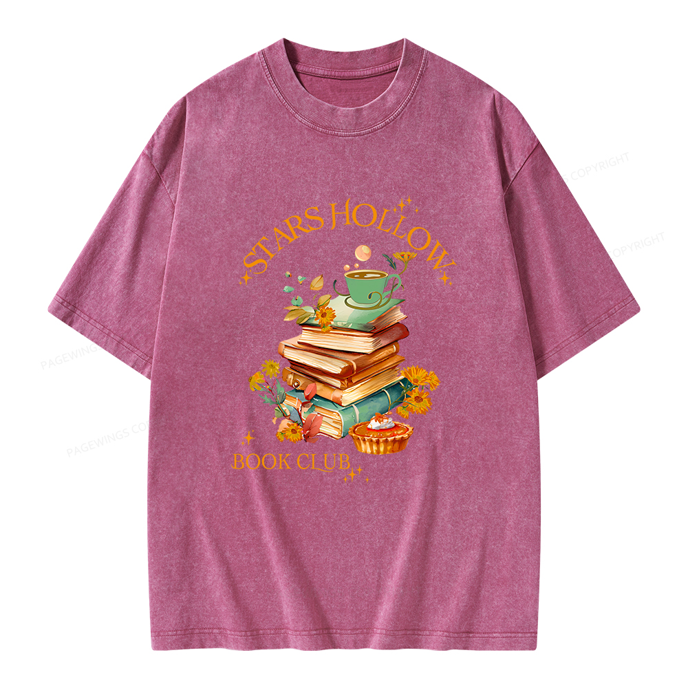 Pagewings Stars Hollow Book Club Unisex Washed T-shirt