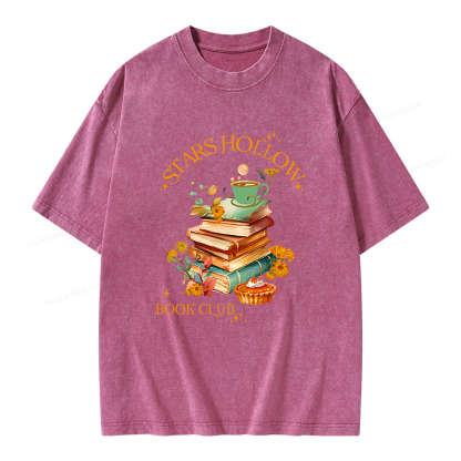 Pagewings Stars Hollow Book Club Unisex Washed T-shirt