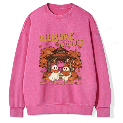 Pagewings Gilmore Ghouls Unisex Washed Sweatshirt