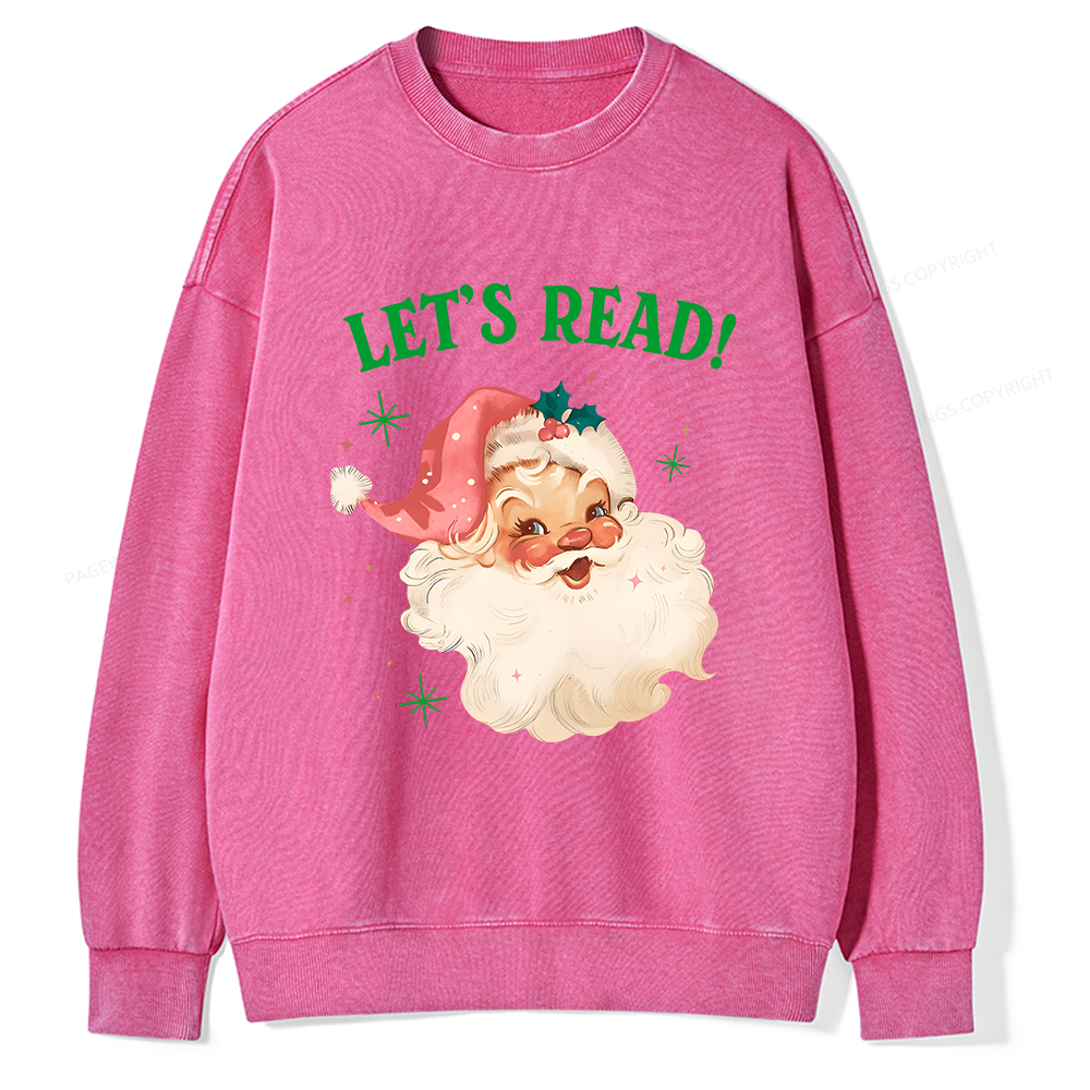 Pagewings Let’s Read Unisex Washed Sweatshirt