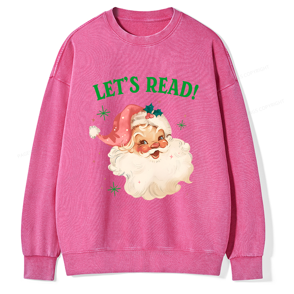Pagewings Let’s Read Unisex Washed Sweatshirt