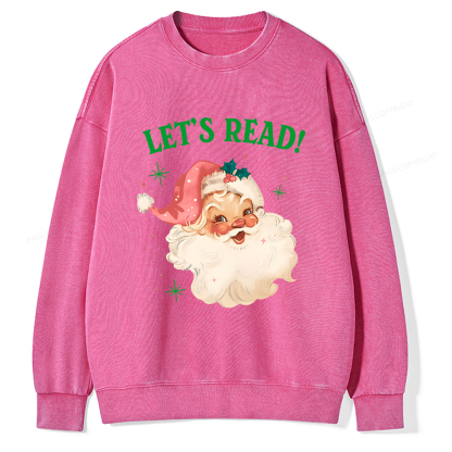 Pagewings Let’s Read Unisex Washed Sweatshirt