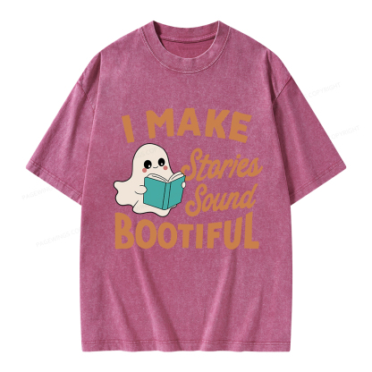 Pagewings I Make Stories Sound Bootiful Unisex Washed T-shirt