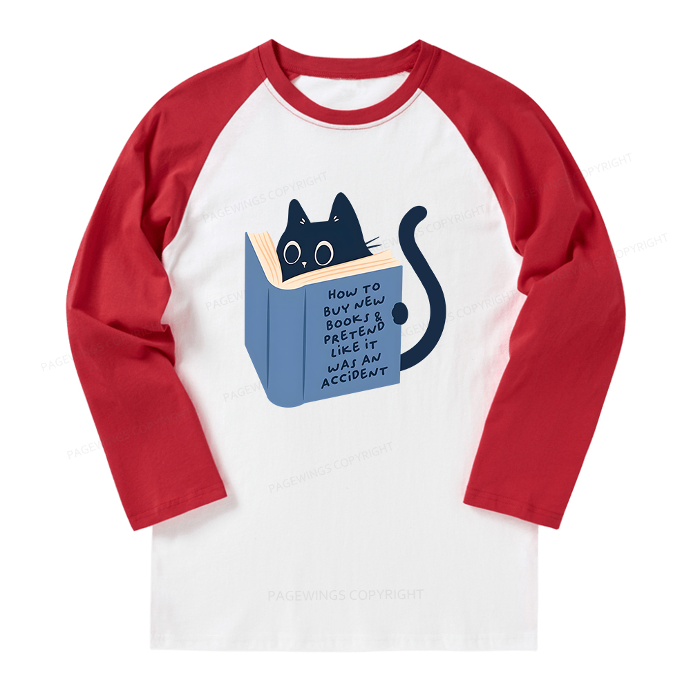 Pagewings How To Buy New Books Long Sleeve Raglan T-shirt