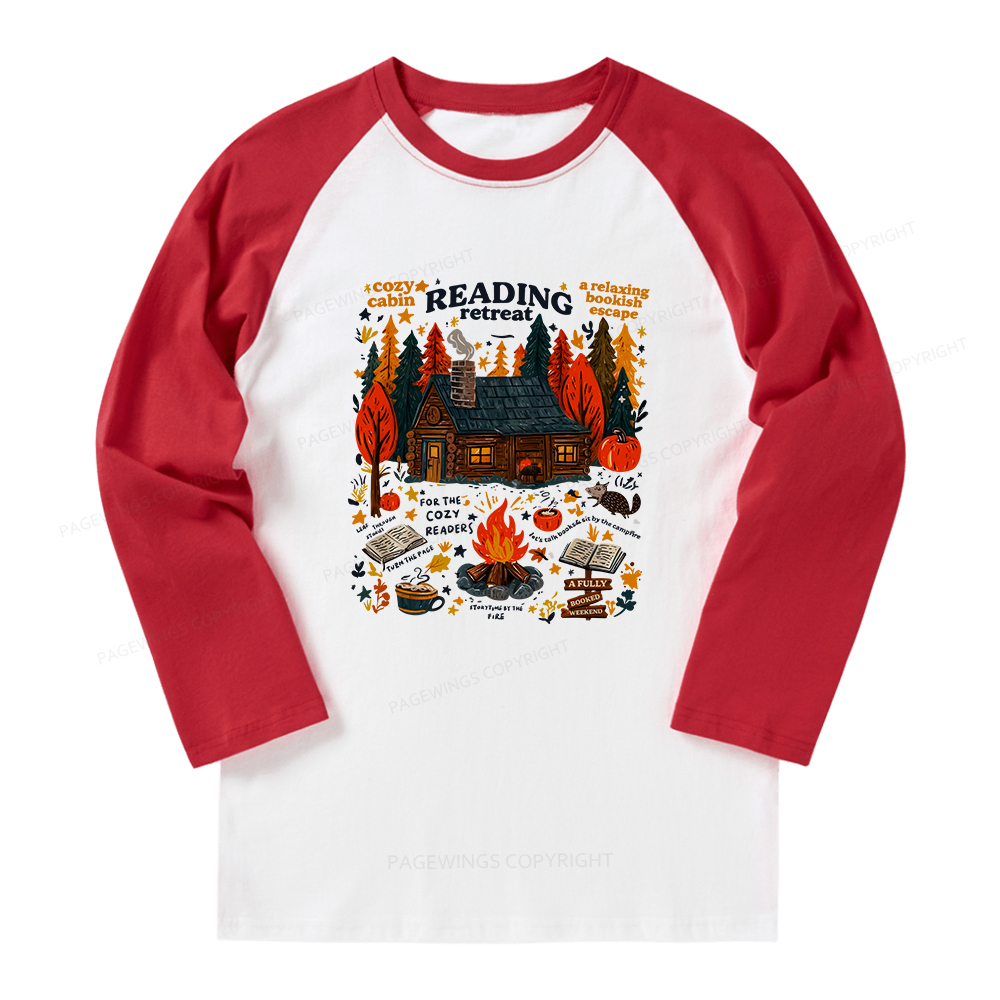 Pagewings Reading Retreat Long Sleeve Raglan T-shirt