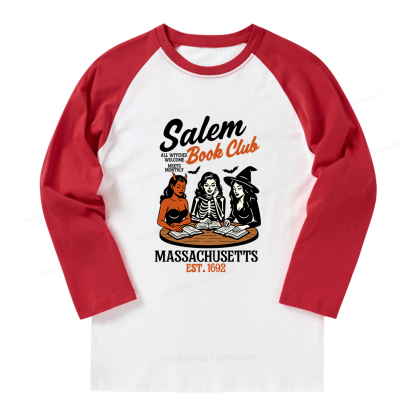 Pagewings Salem Book Club Long Sleeve Raglan T-shirt