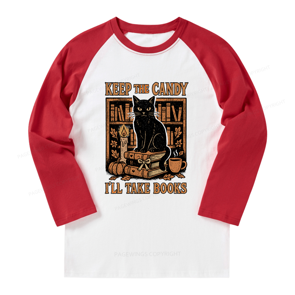 Pagewings More Books Can Less Books Can't Long Sleeve Raglan T-shirt
