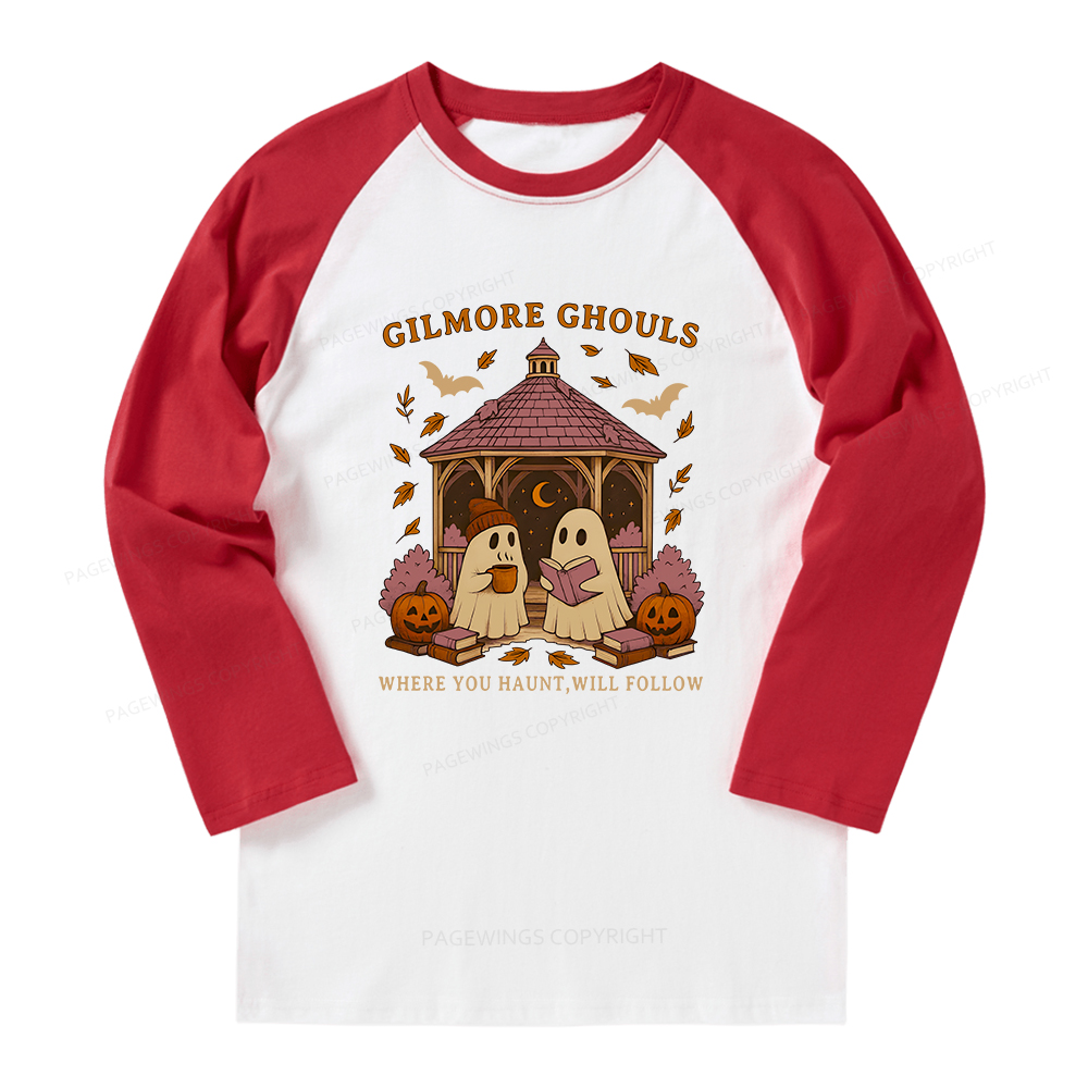 Pagewings Gilmore Ghouls Long Sleeve Raglan T-shirt