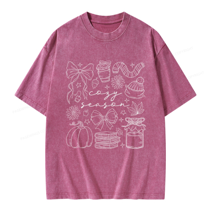Pagewings Cozy Season Unisex Washed T-shirt