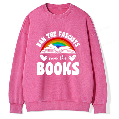 Pagewings Banned Books T-Shirt Unisex Washed Sweatshirt