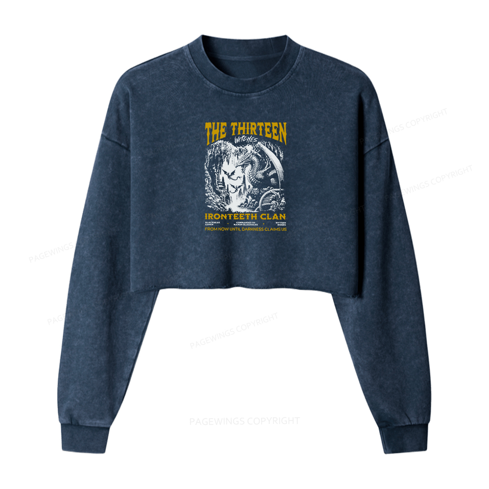Pagewings The Thirteen Women Washed Crop Sweatshirt