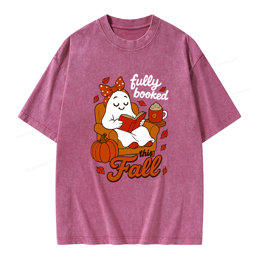 Pagewings All Booked For Fall Unisex Washed T-shirt