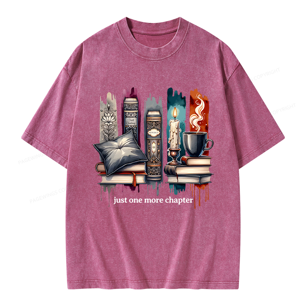 Pagewings Just One More Chapter Unisex Washed T-shirt