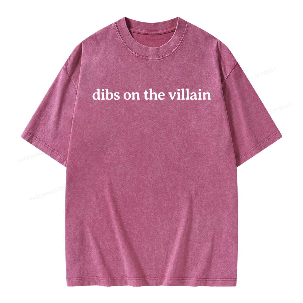 Pagewings Dibs On The Villain Unisex Washed T-shirt