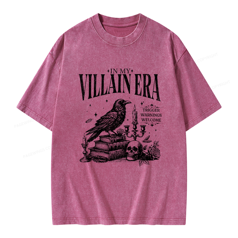 Pagewings Villain Era Unisex Washed T-shirt