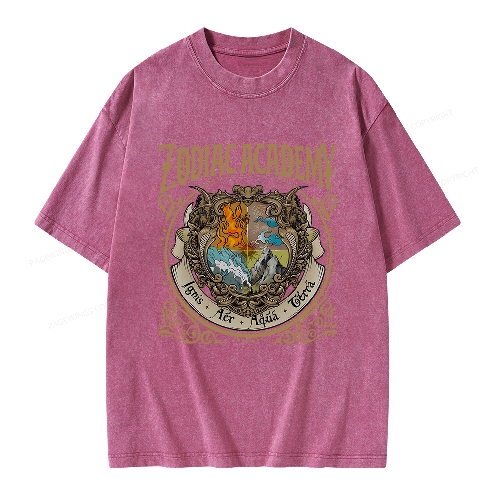 Pagewings Zodiac Academy Unisex Washed T-shirt