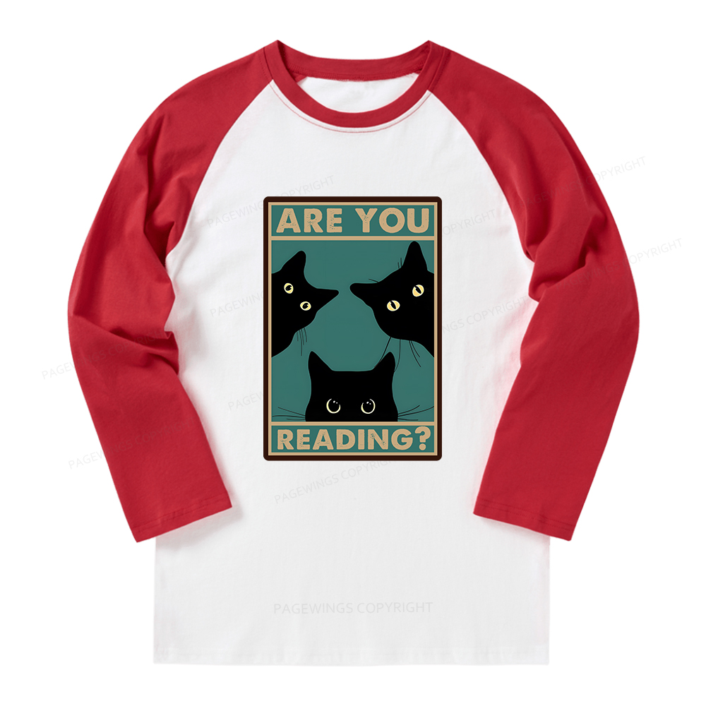 Pagewings Are You Reading Long Sleeve Raglan T-shirt