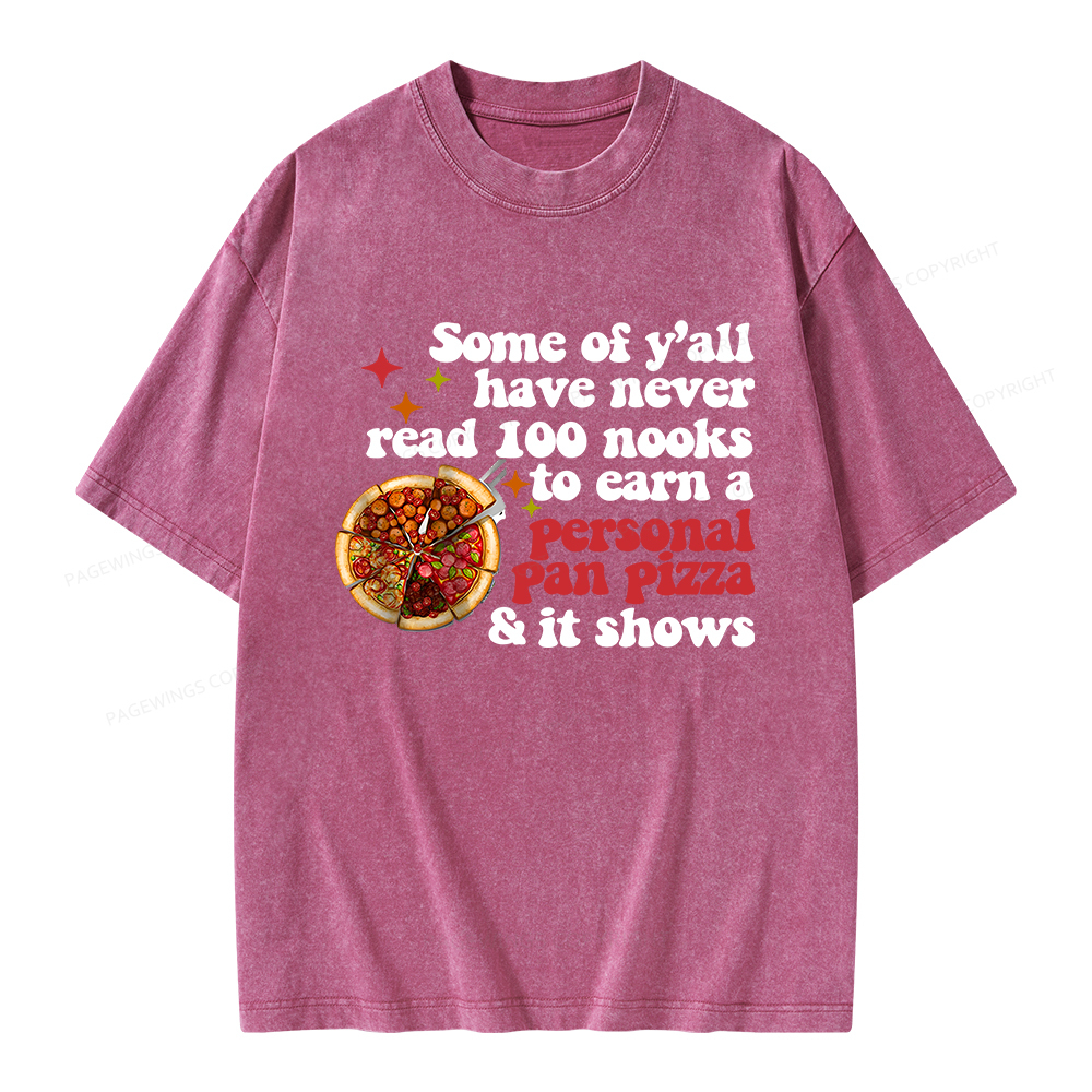Pagewings Some of Y’all Never Read 100 Books Unisex Washed T-shirt
