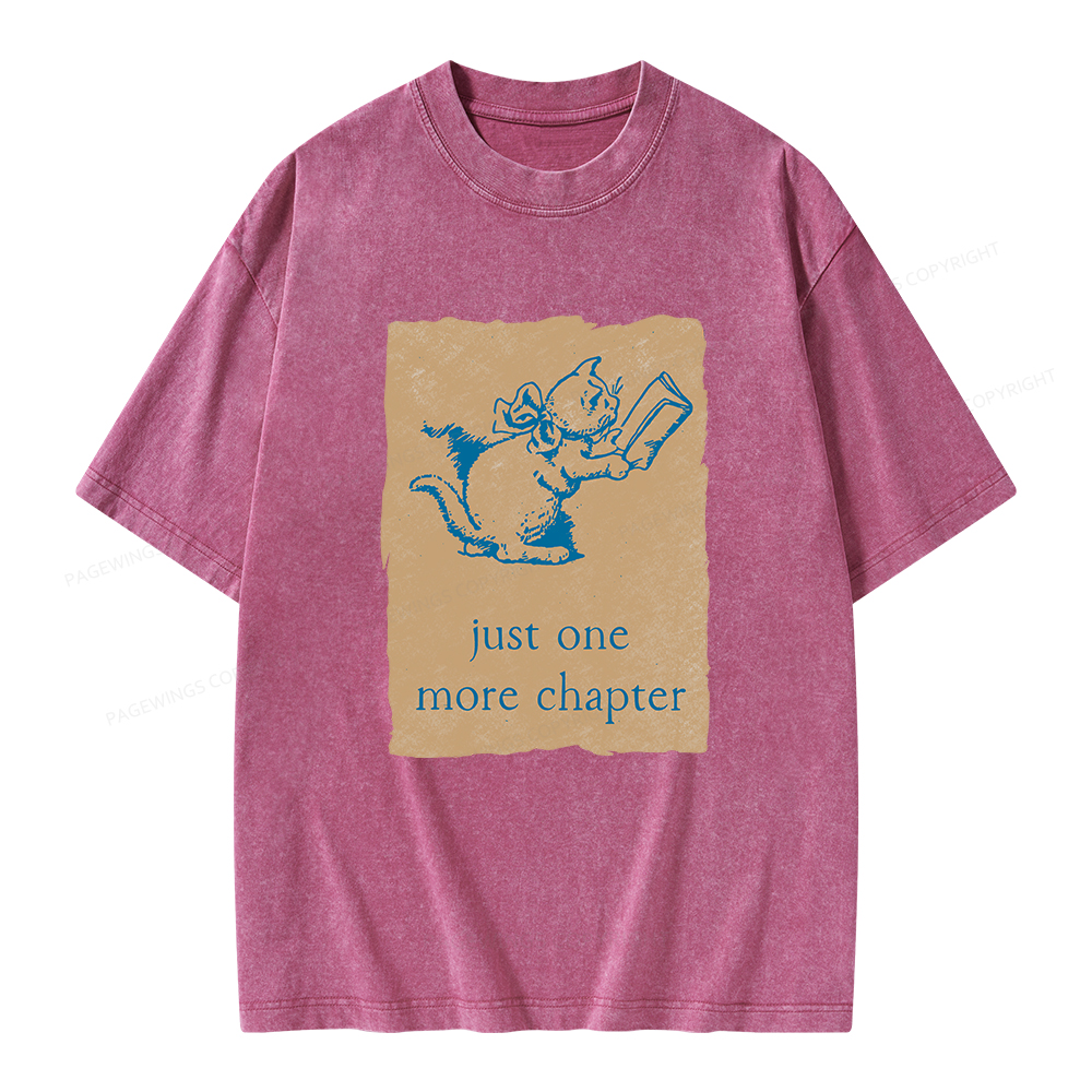 Pagewings Just One More Chapter Unisex Washed T-shirt