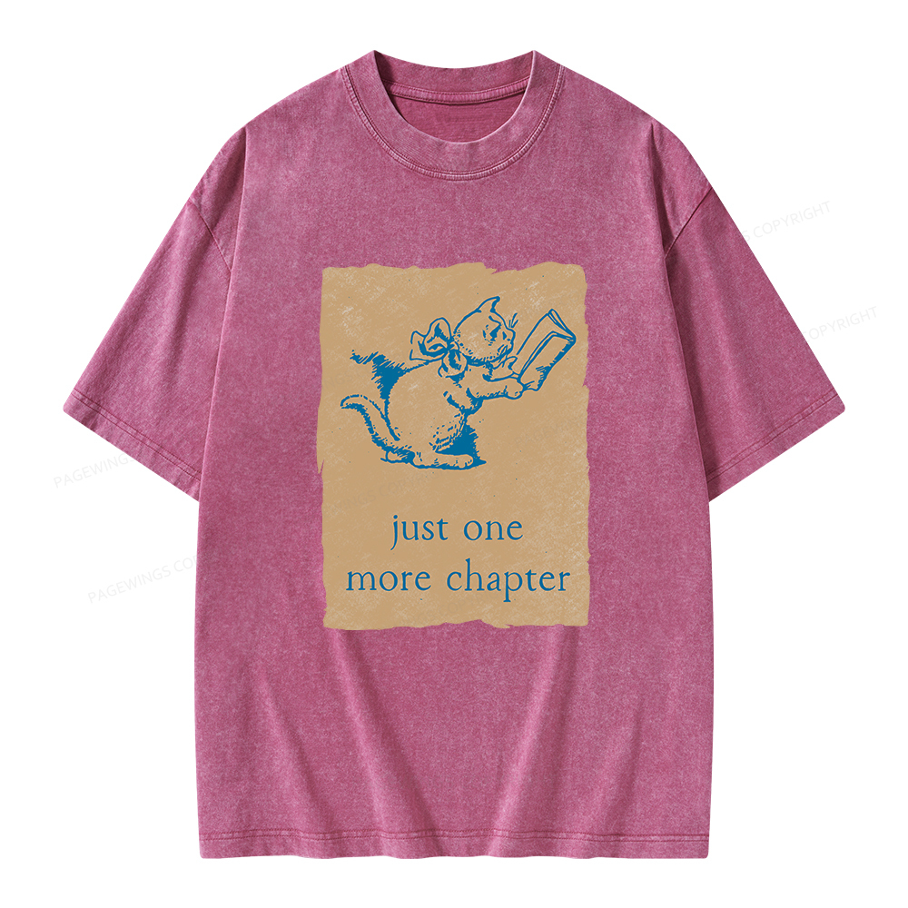Pagewings Just One More Chapter Unisex Washed T-shirt