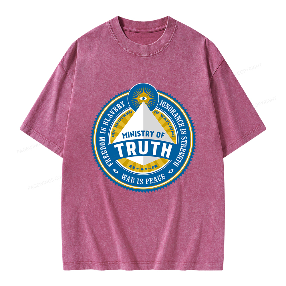 Pagewings Ministry of Truth Unisex Washed T-shirt